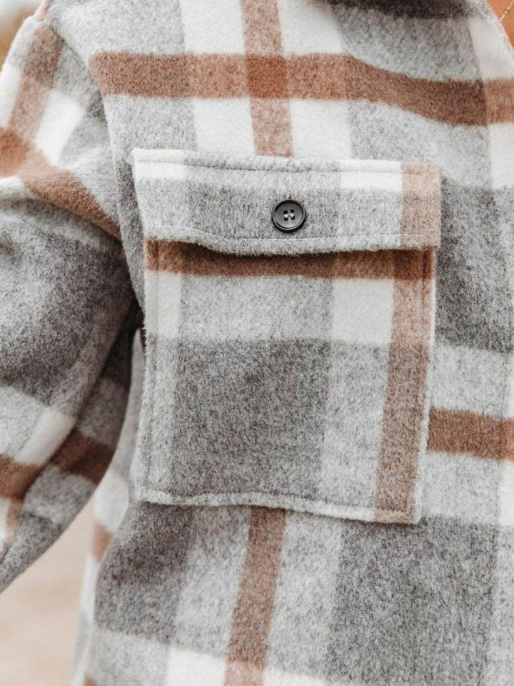 Comfy Flannel Classic Button-Down Shirt gray image 5 