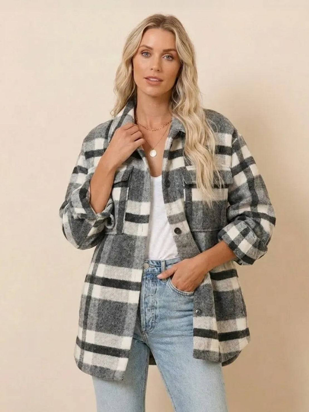 Comfy Flannel Classic Button-Down Shirt black image 1 