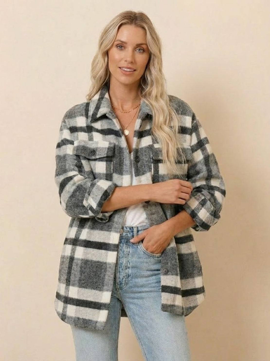 Comfy Flannel Classic Button-Down Shirt black image 2 