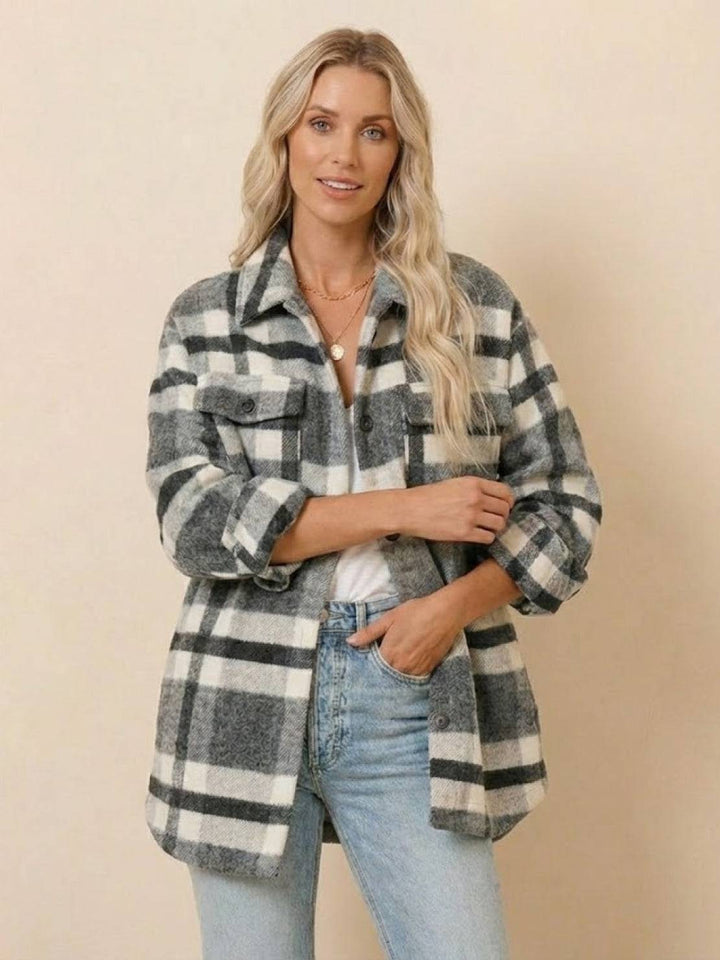 Comfy Flannel Classic Button-Down Shirt black image 2 