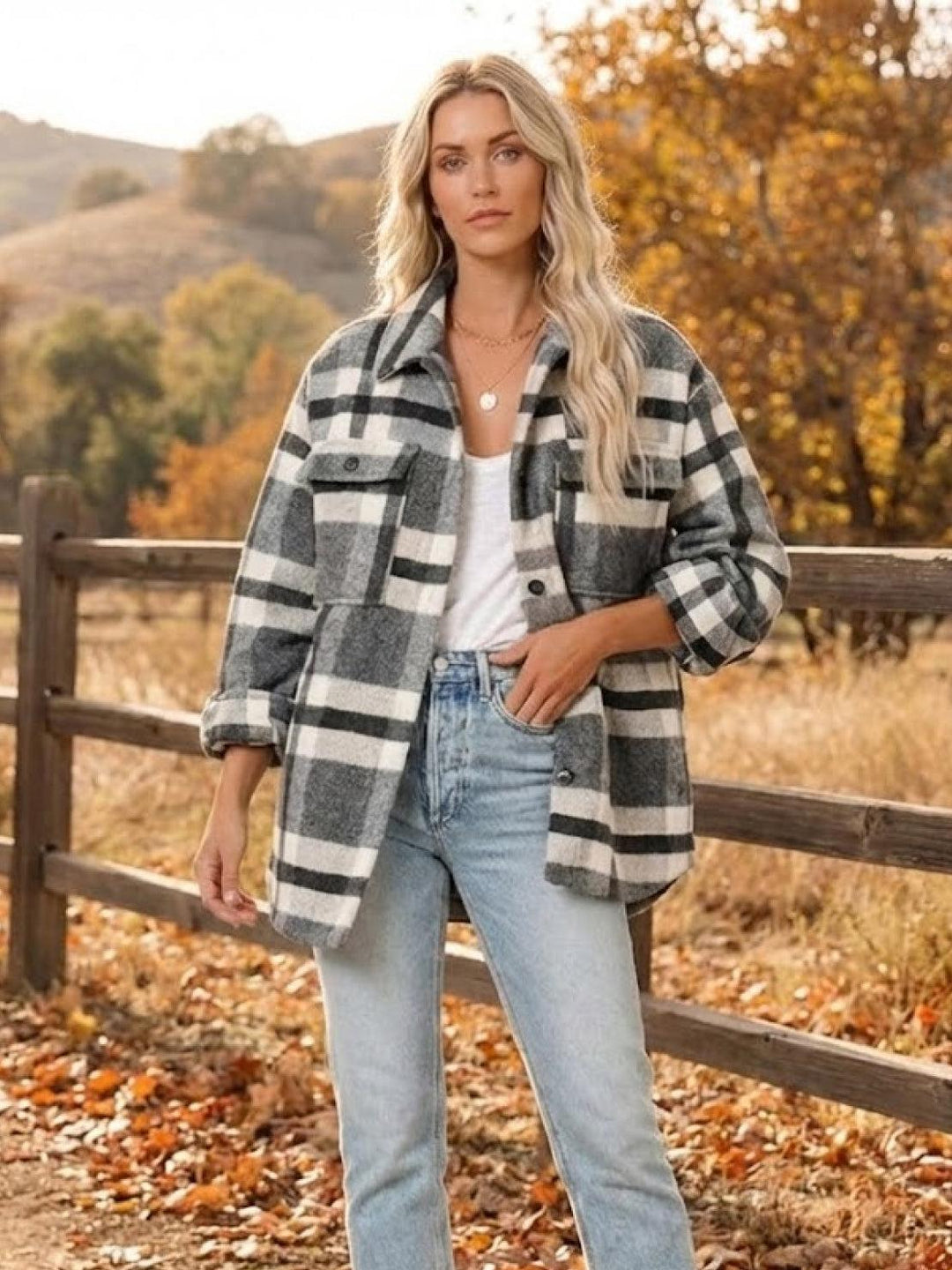 Comfy Flannel Classic Button-Down Shirt black image 4 