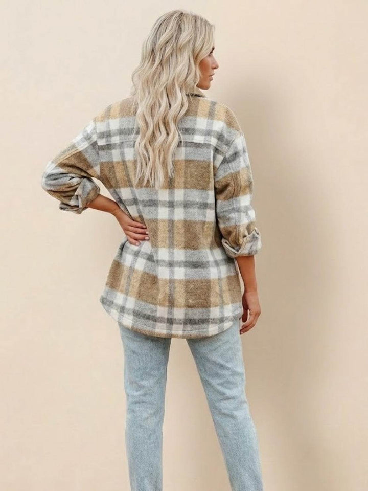 Comfy Flannel Classic Button-Down Shirt khaki image 3 