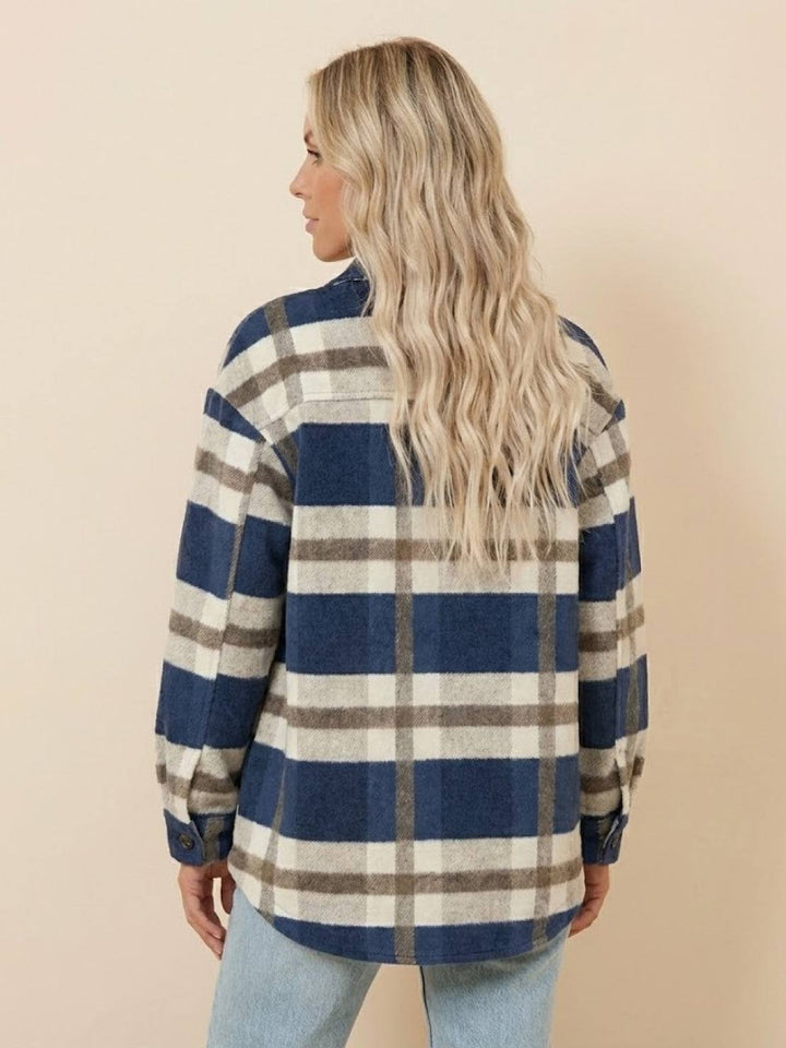 Comfy Flannel Classic Button-Down Shirt blue image 3 