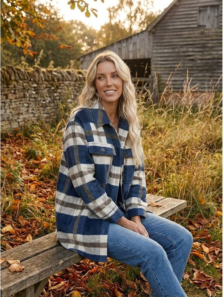Comfy Flannel Classic Button-Down Shirt blue image 4 