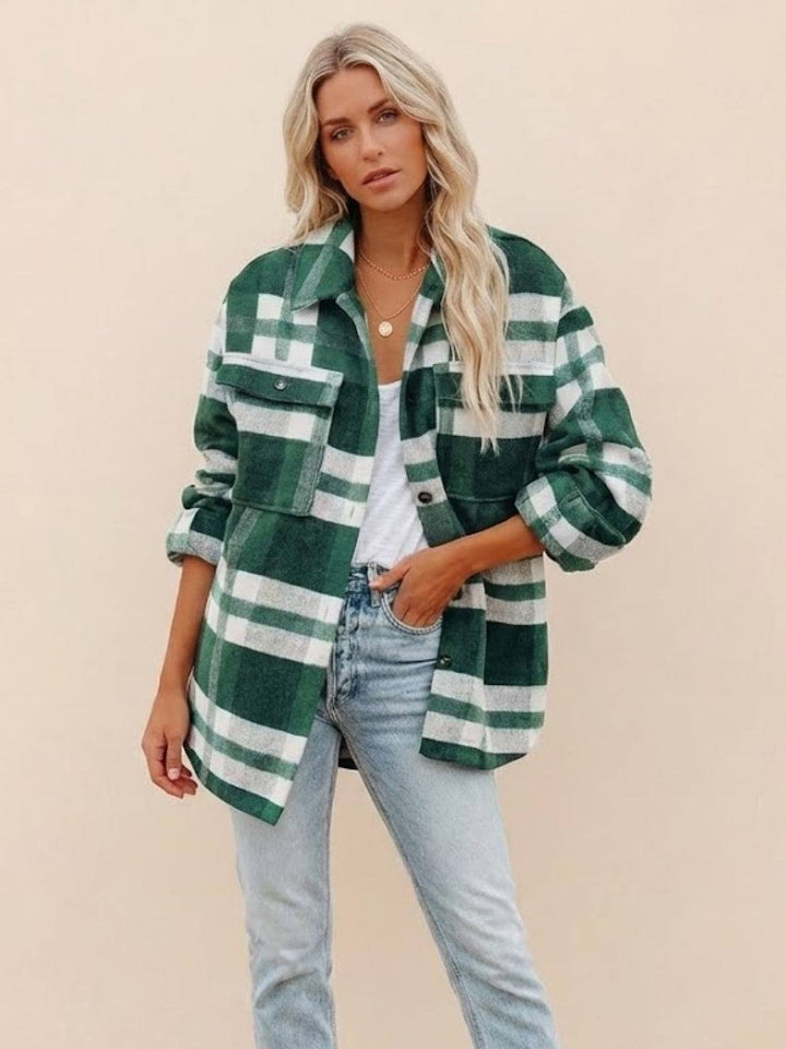 Comfy Flannel Classic Button-Down Shirt green image 2 