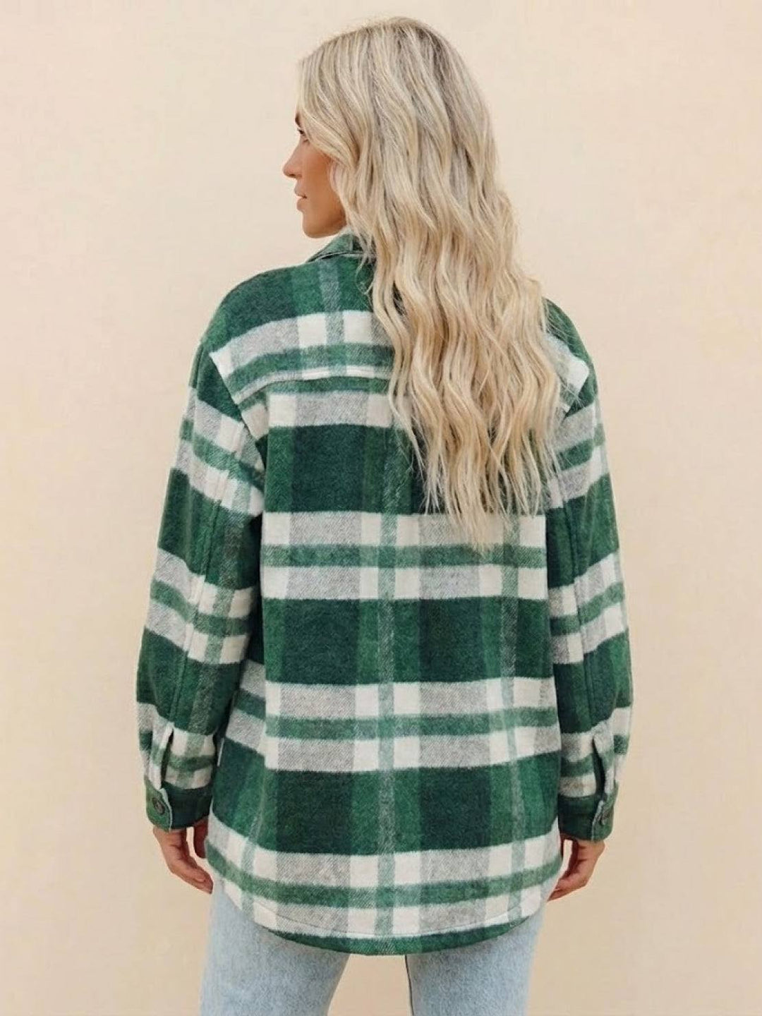 Comfy Flannel Classic Button-Down Shirt green image 3 