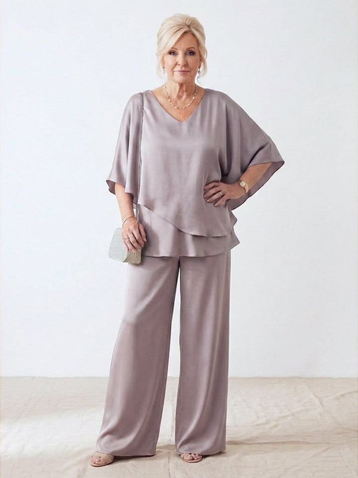 Elegant Layers Two-Piece Set gray image 1 