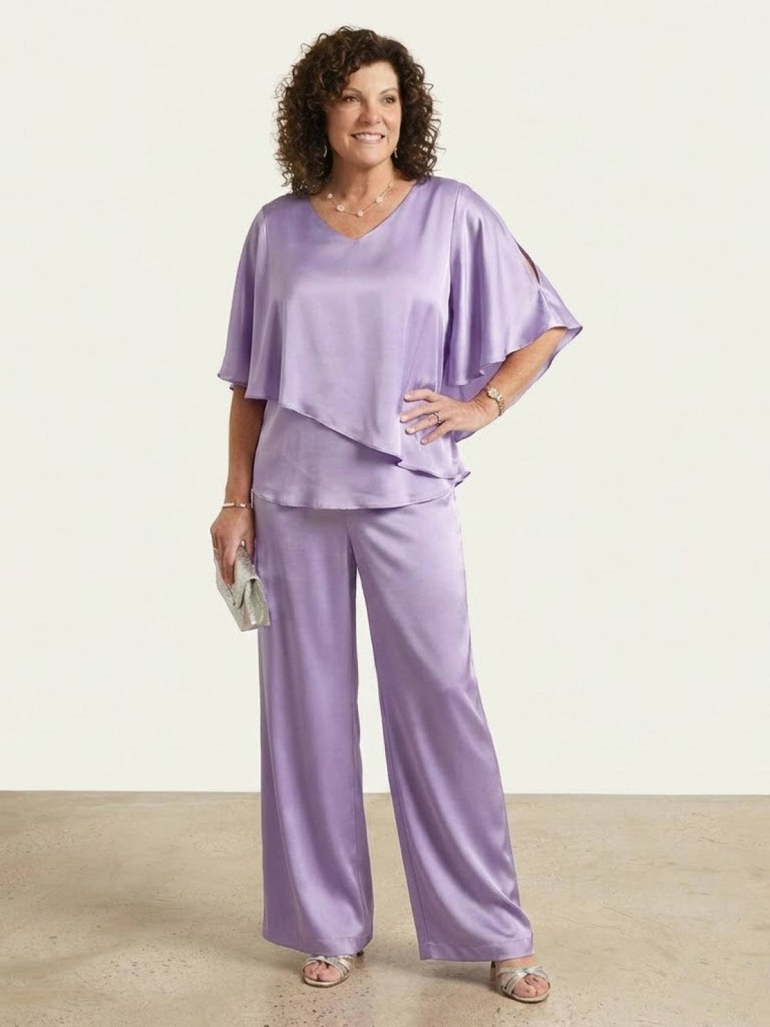 Elegant Layers Two-Piece Set mauve image 1 