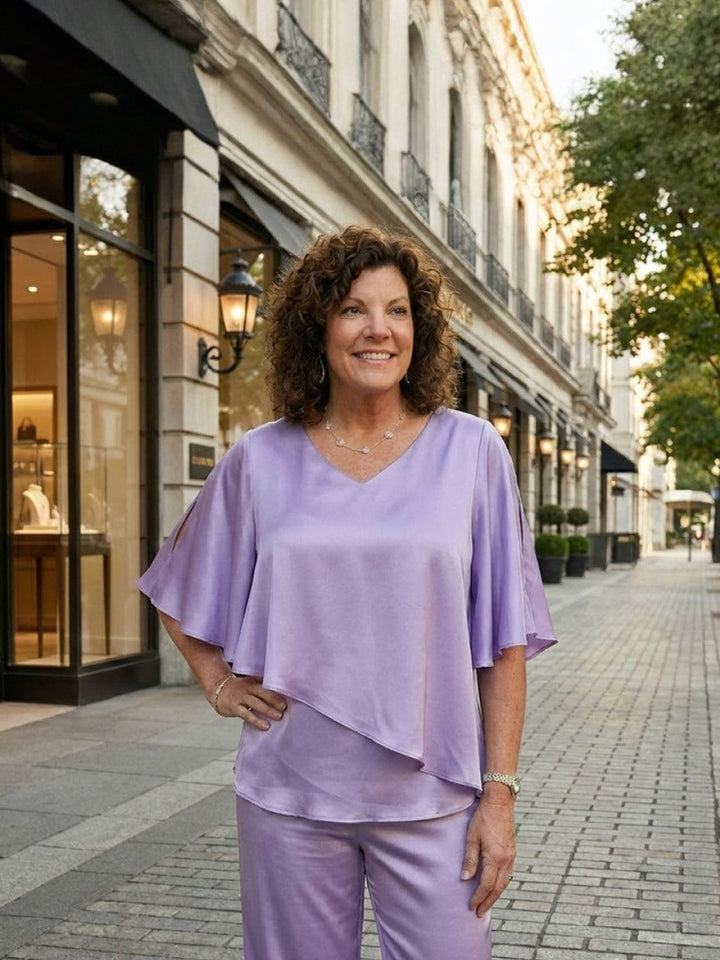 Elegant Layers Two-Piece Set mauve image 3 