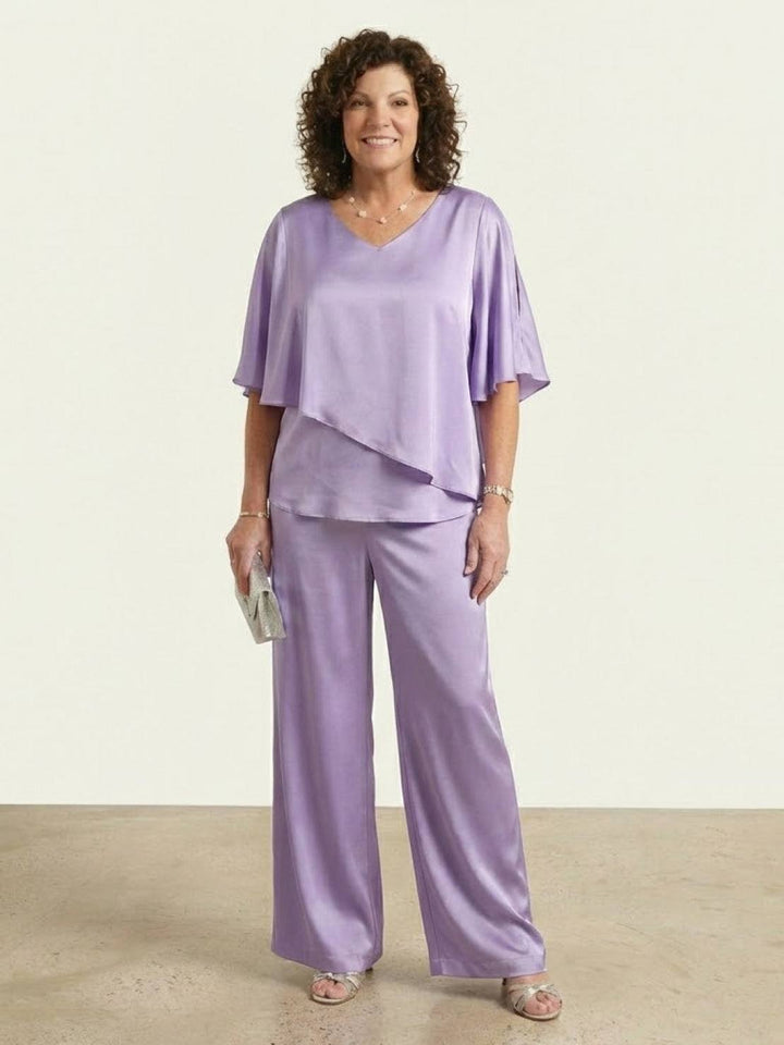 Elegant Layers Two-Piece Set mauve image 4 