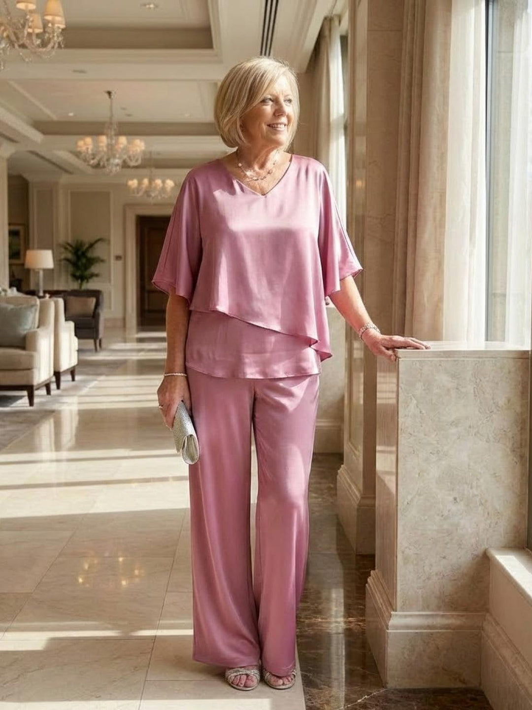 Elegant Layers Two-Piece Set light pink image 2 