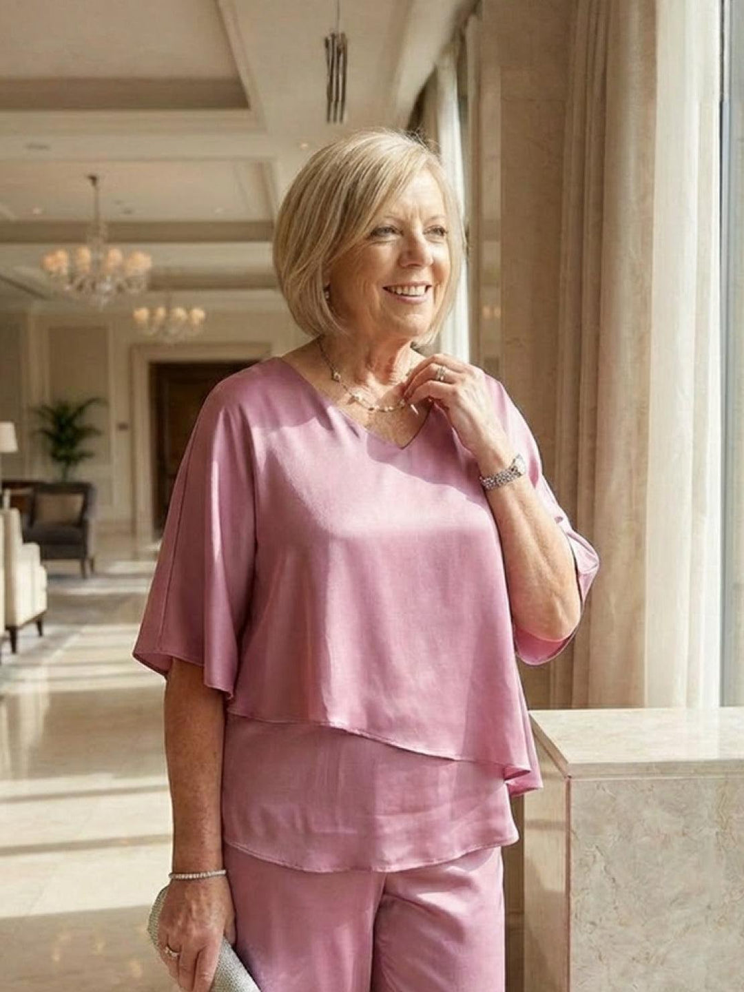 Elegant Layers Two-Piece Set light pink image 3 