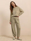 European Minimalism: Relaxed Sweater Top And Trouser Set