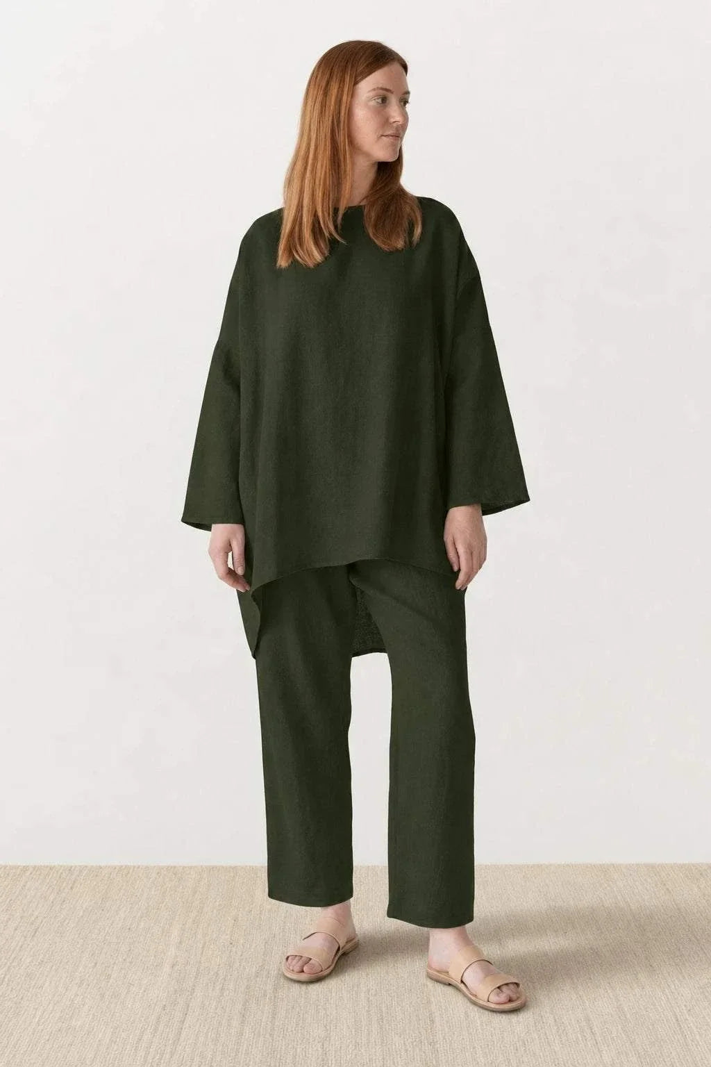 Everyday Fashion Loose Fit Two-Piece Matching Set army green image 1 