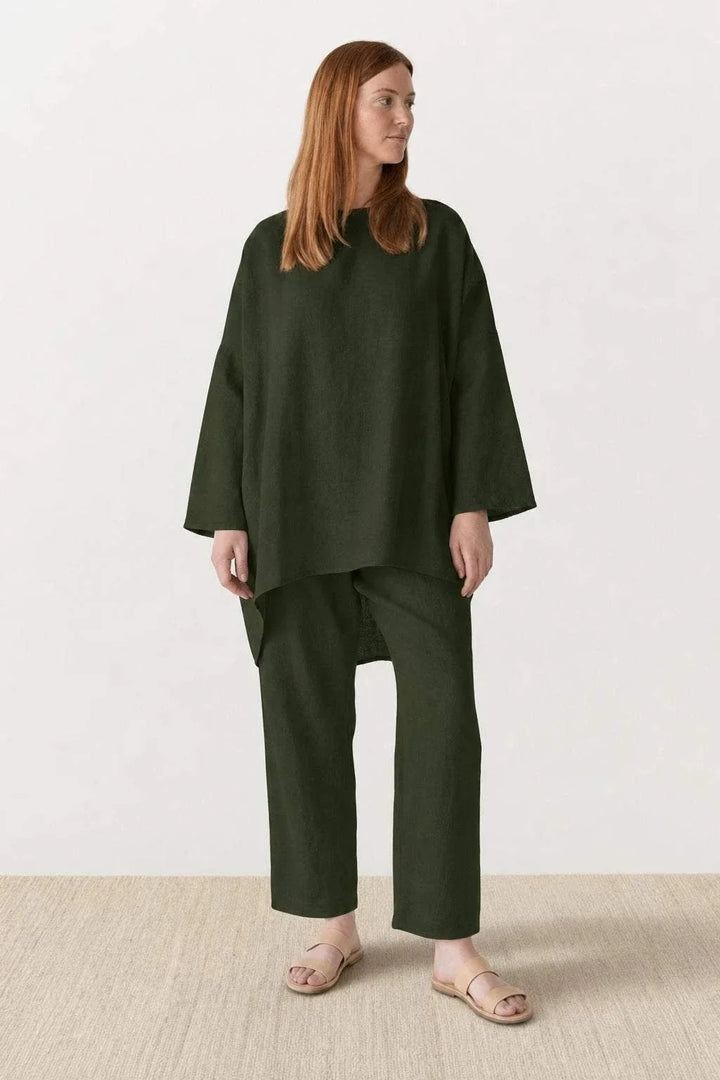 Everyday Fashion Loose Fit Two-Piece Matching Set army green image 1 