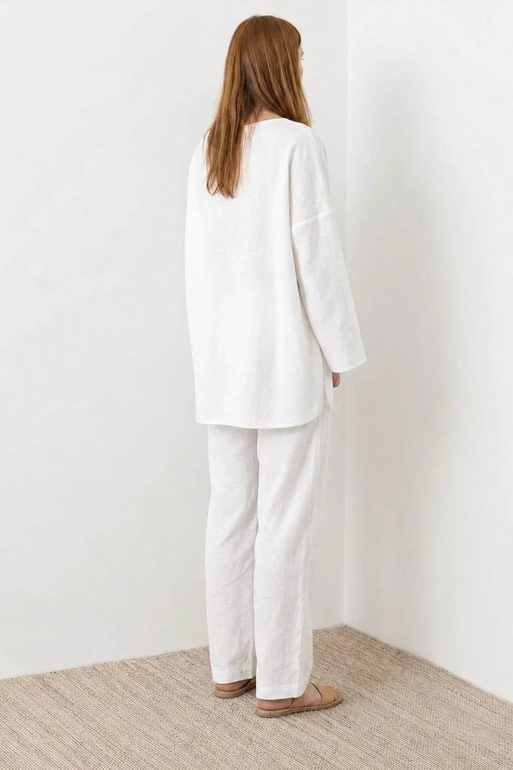 Everyday Fashion Loose Fit Two-Piece Matching Set white image 4 