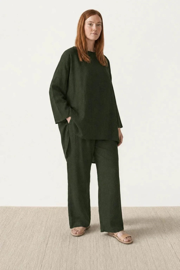 Everyday Fashion Loose Fit Two-Piece Matching Set army green image 3 