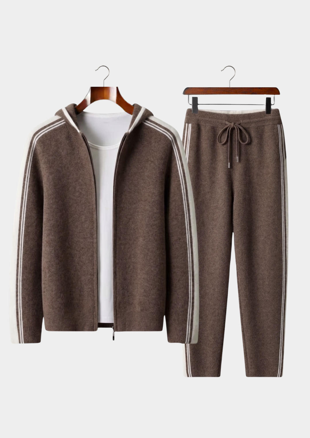 Pure Extra-Fine Merino Wool Damien Set dark mocha image 1 #color_dark-mocha