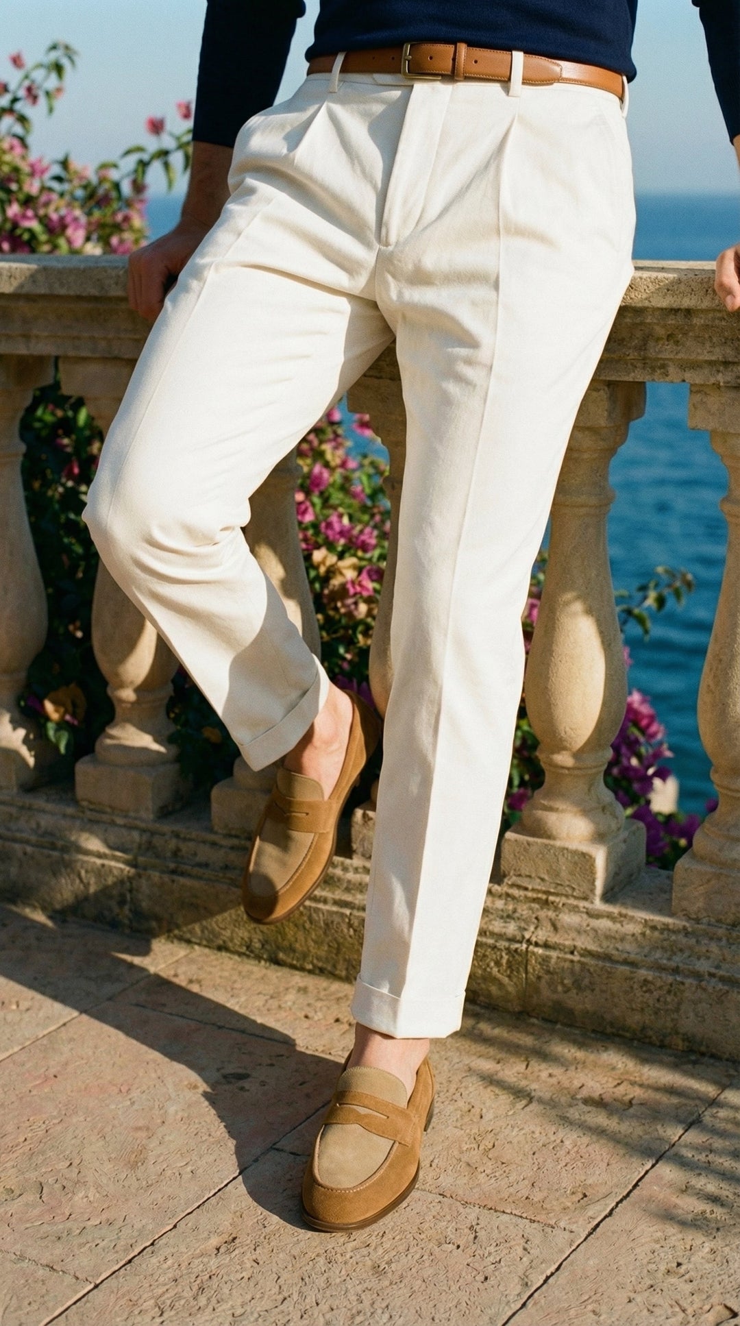 Smart Luxury Pleated Chino Pants