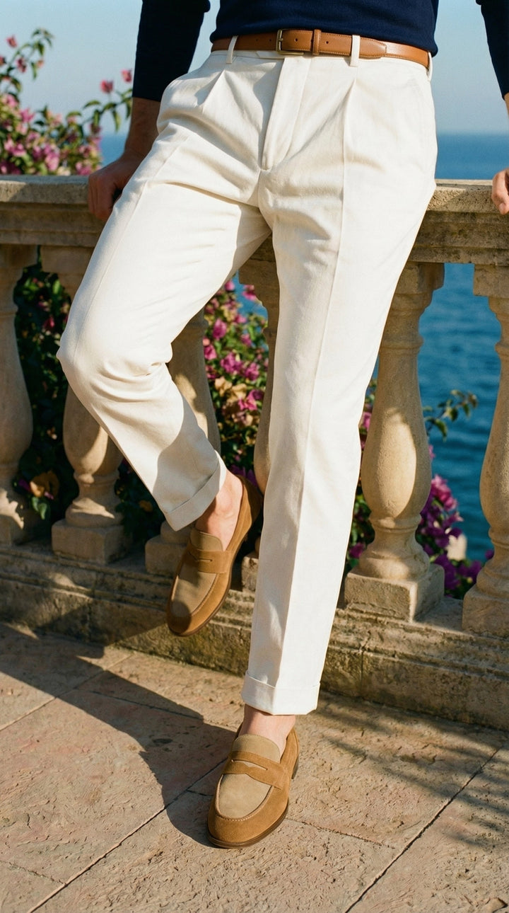 Smart Luxury Pleated Chino Pants
