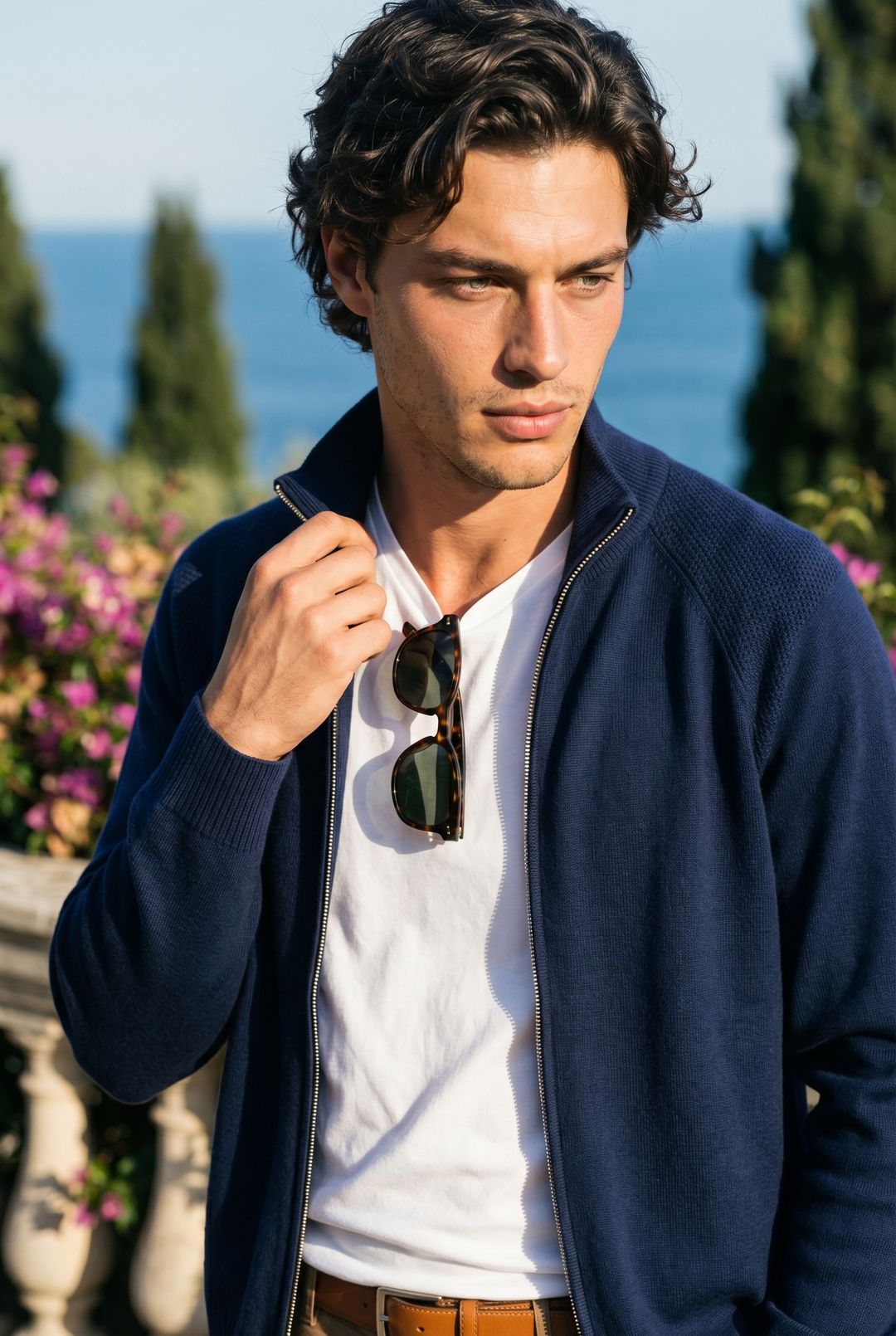 Old Money 100% Wool Fitted Cardigan