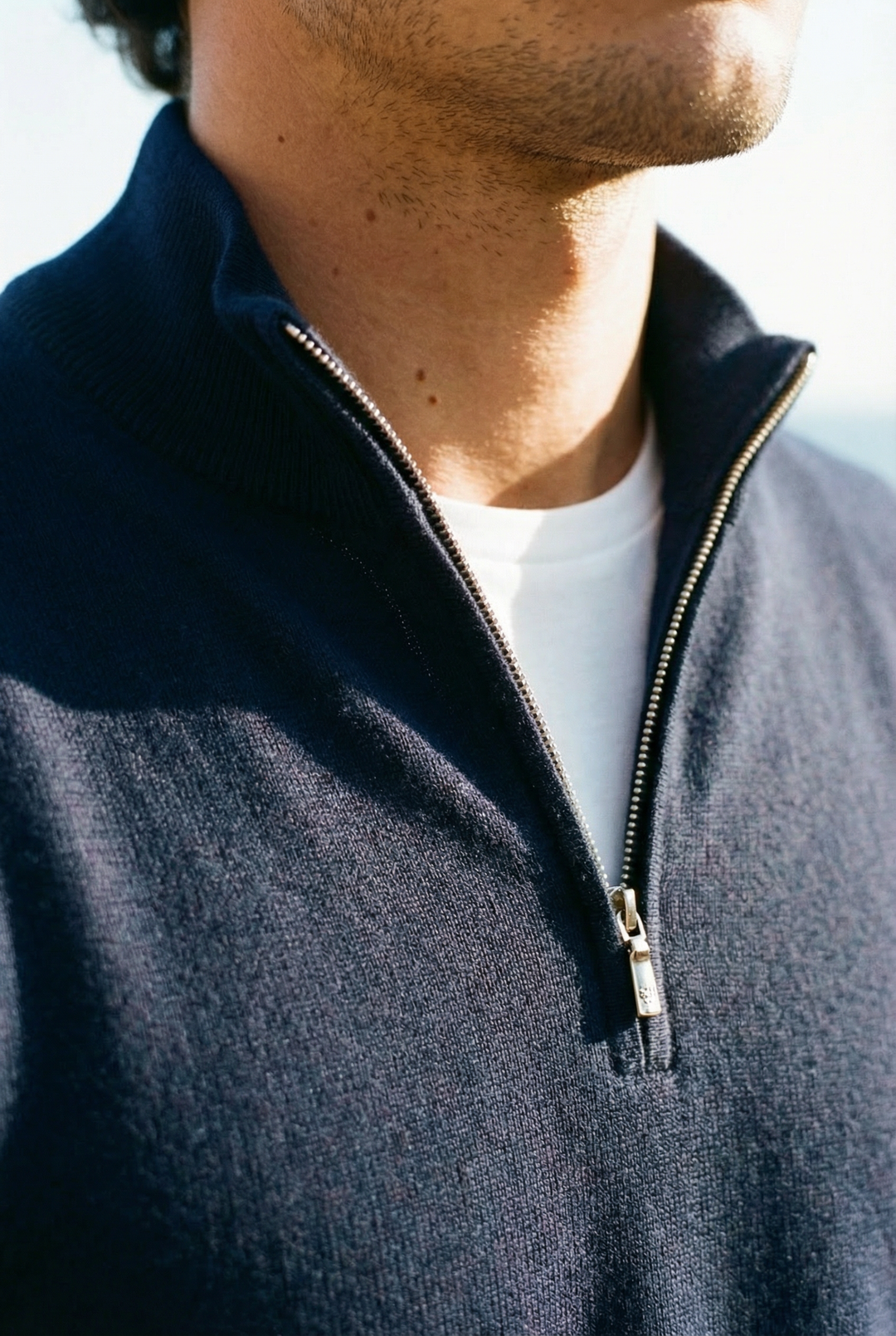 Smart Luxury Midweight Elegant Quater Zip Sweater
