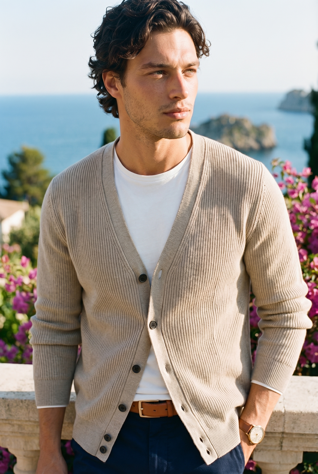Premium Woolen Thick V-Neck Cardigan