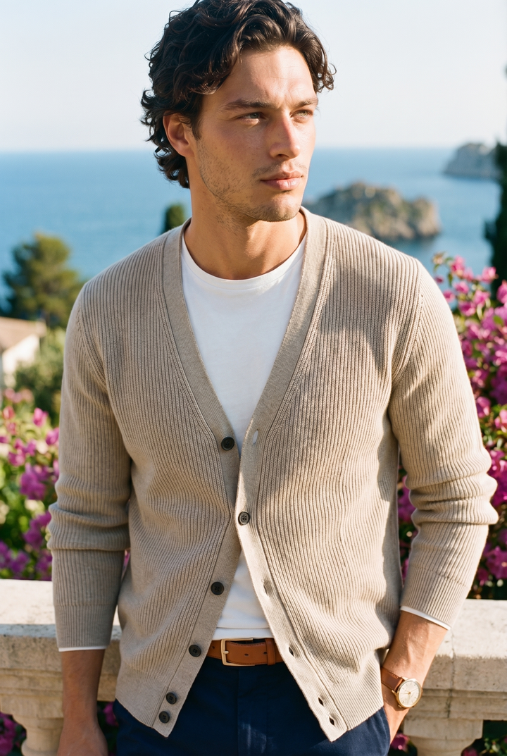 Premium Woolen Thick V-Neck Cardigan
