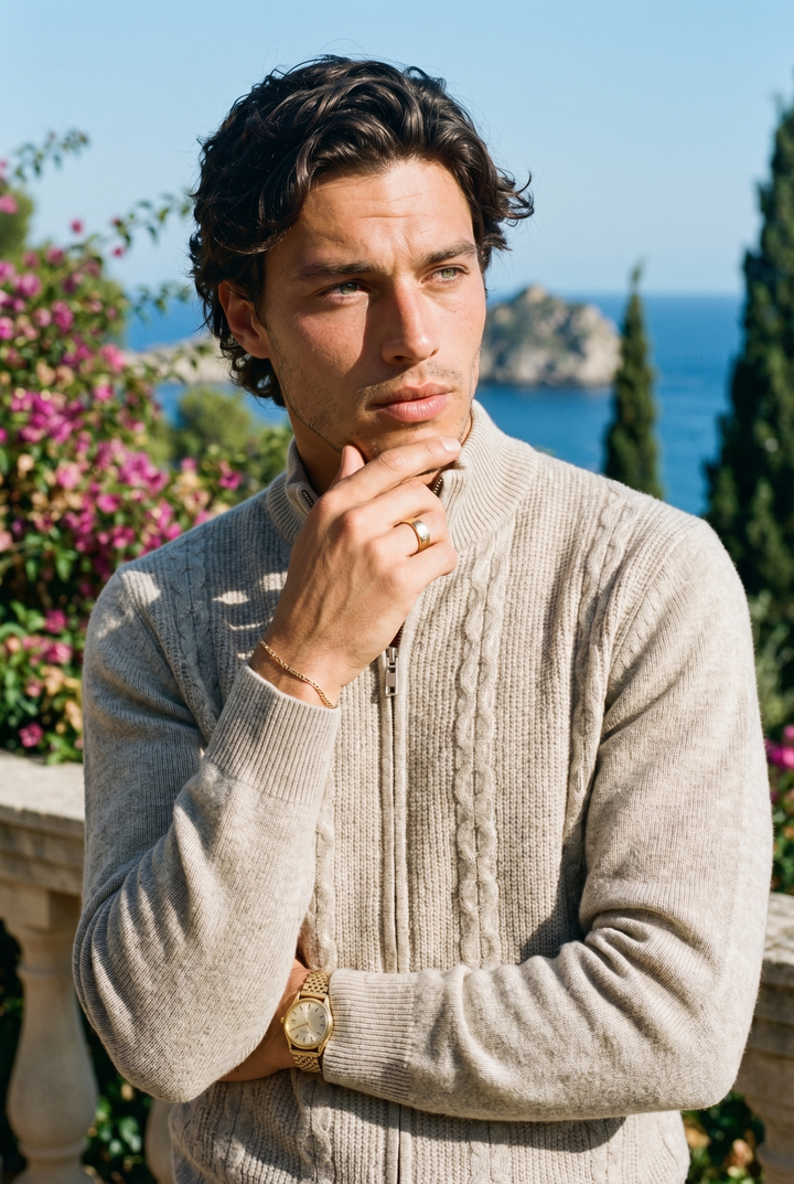 Premium Heavyweight 100% Wool Winter Cable Sweater
