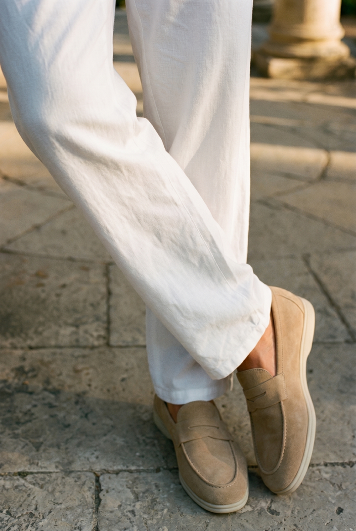 Old Money Cotton & Linen Blend Drawstring Pants