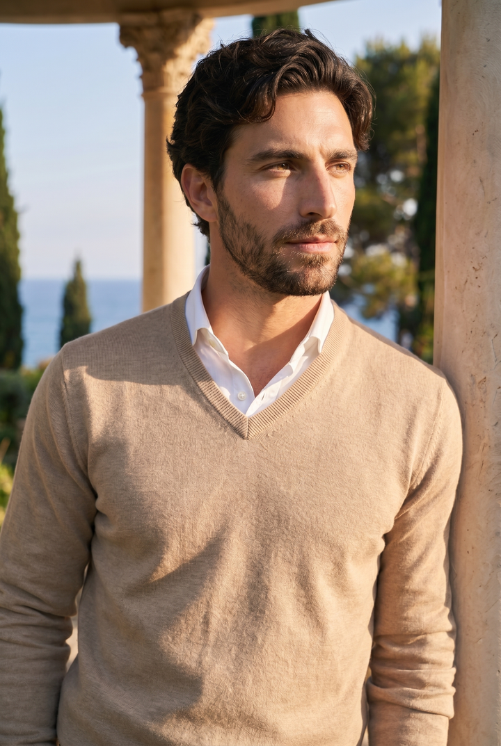 Elegant V-Neck Business Layering Cashmere Sweater
