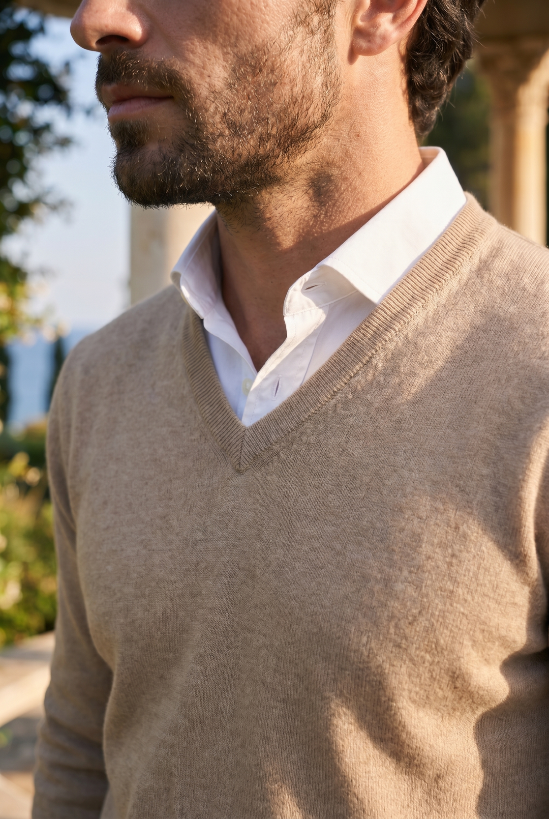 Elegant V-Neck Business Layering Cashmere Sweater