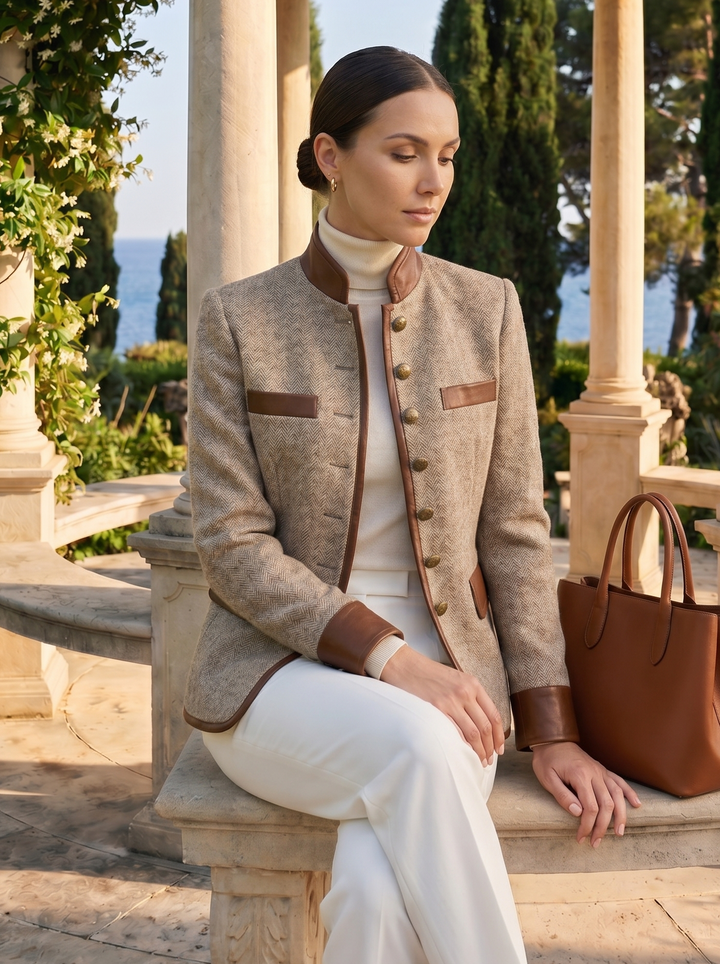 Smart Luxury Buttoned Collar Elegant Jacket