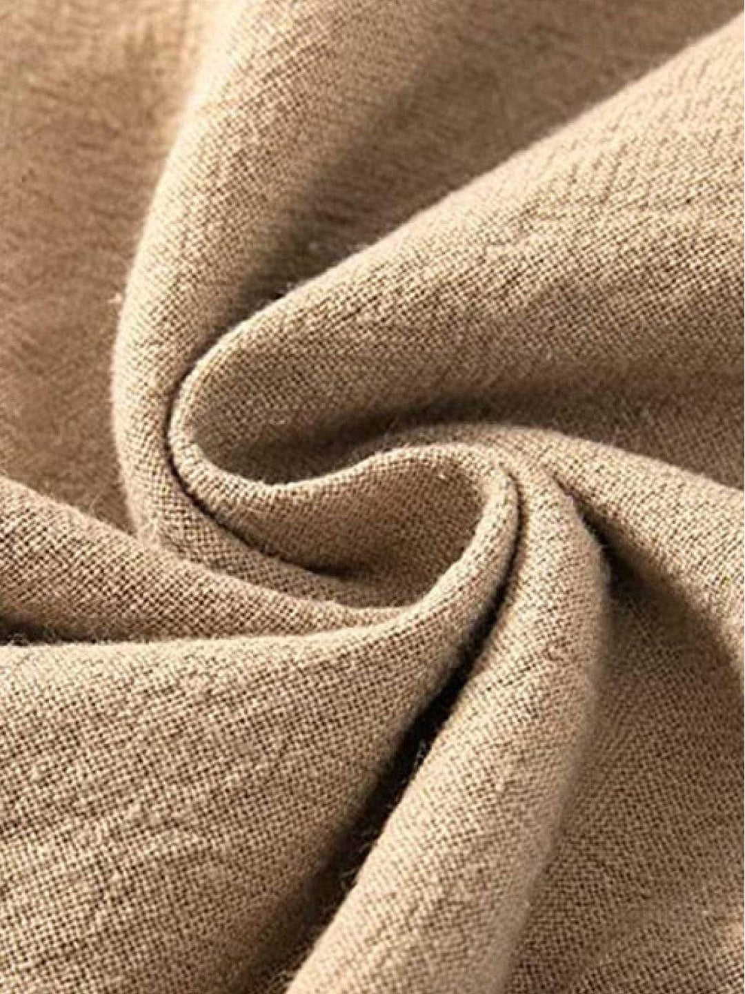 High-Waist Cotton Linen Palazzo Pants khaki image 6 