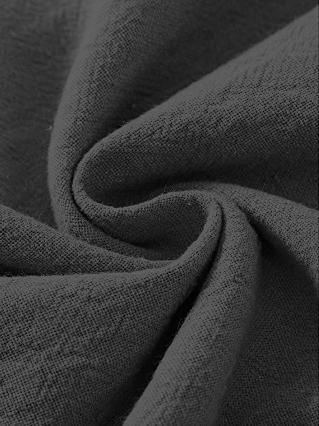 High-Waist Cotton Linen Palazzo Pants black image 6 