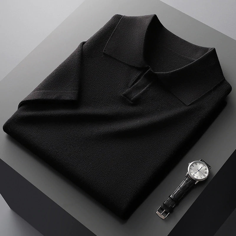 SEAMLESS-V COTTON KNIT POLO