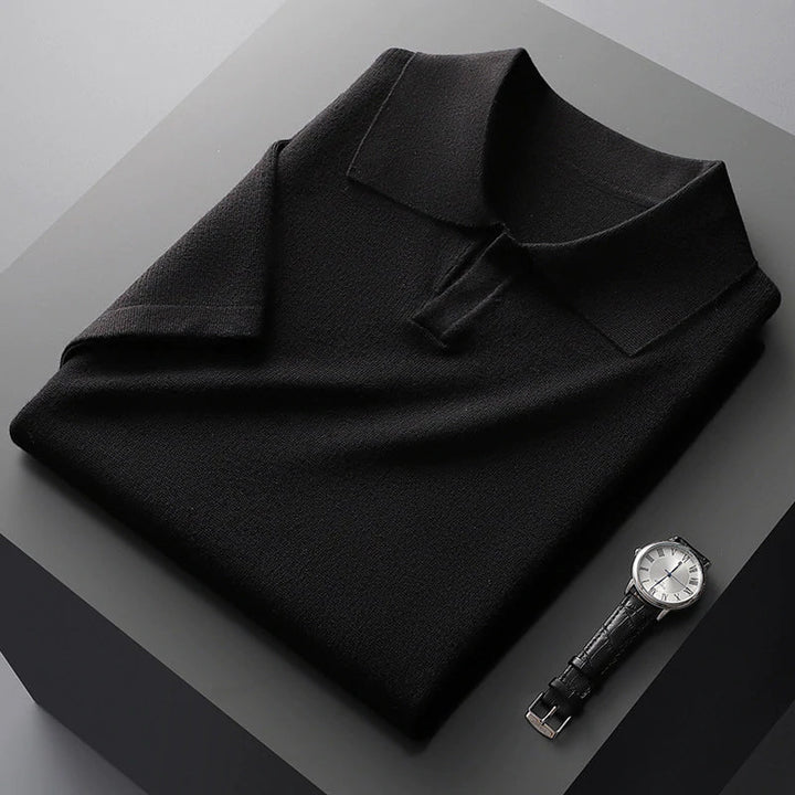 SEAMLESS-V COTTON KNIT POLO