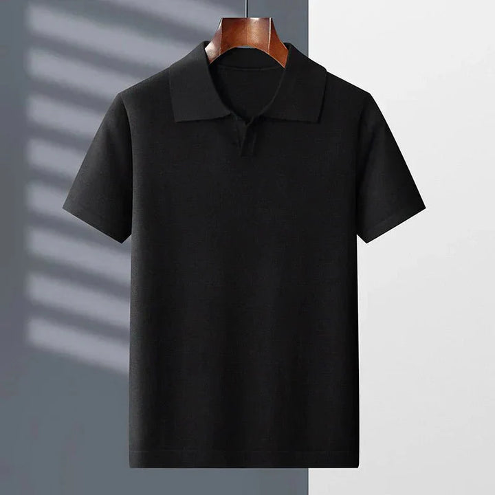 SEAMLESS-V COTTON KNIT POLO