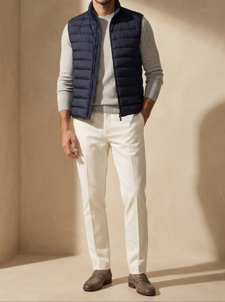 Quiet Luxury Sleeveless Zip-Up Vest