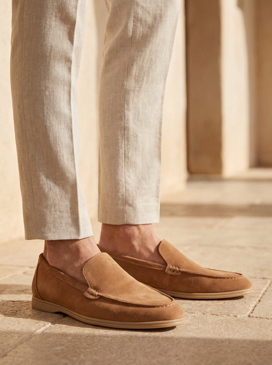 Old Money Classic Men's Clean Suede Loafers