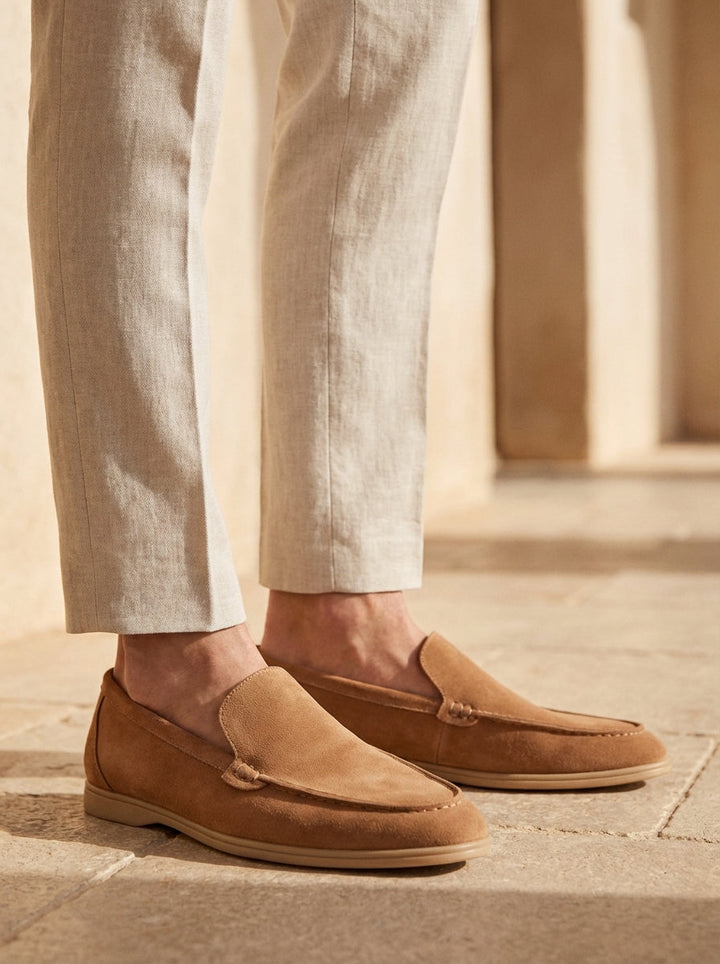 Old Money Classic Men's Clean Suede Loafers