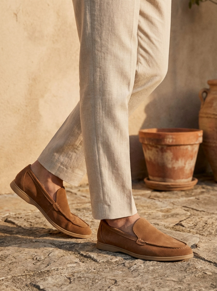 Old Money Classic Men's Clean Suede Loafers