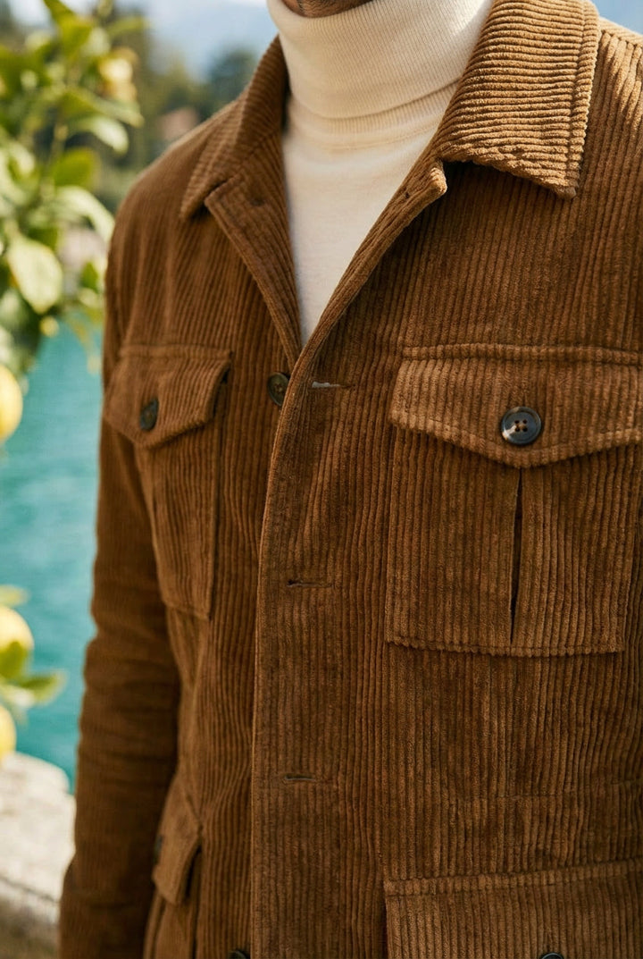 Italian Luxury Slim-Fit Hunting Jacket