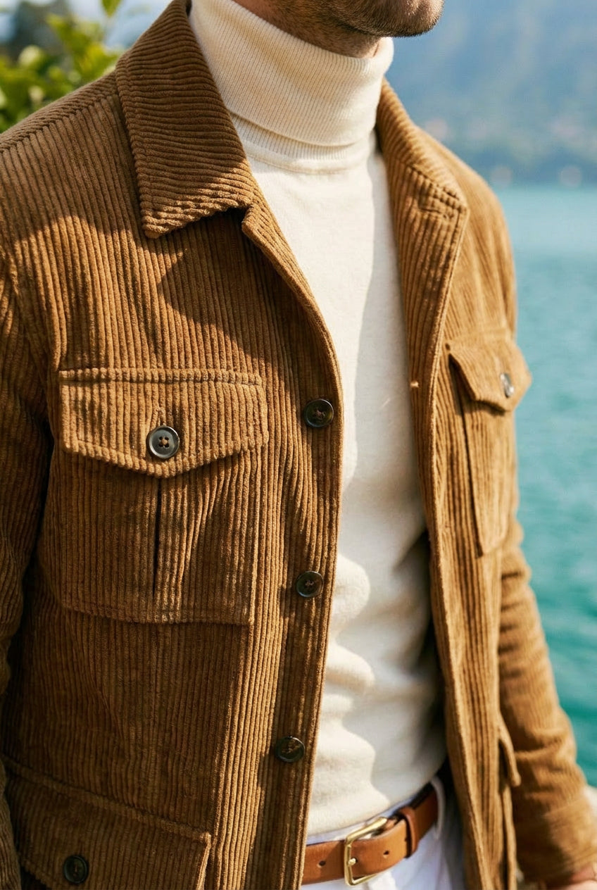 Italian Luxury Slim-Fit Hunting Jacket