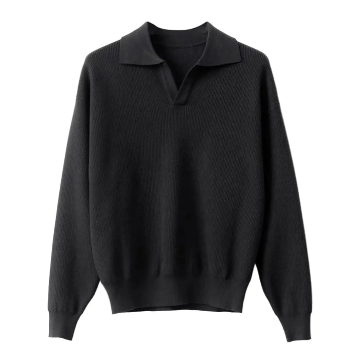 LONG SLEEVE BUTTONLESS V-NECK POLO