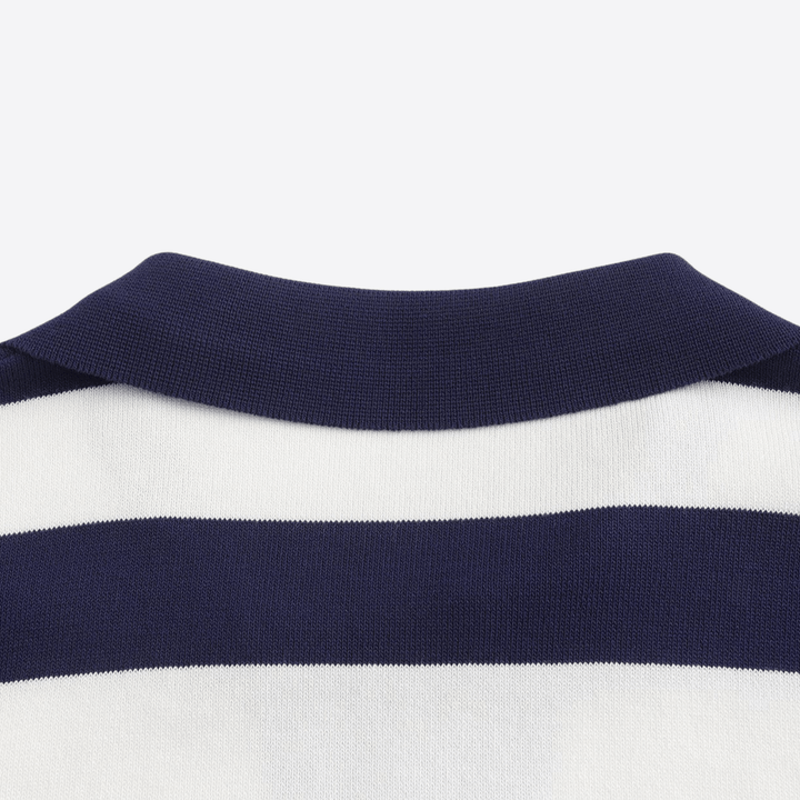 BRETON STRIPED OPEN-COLLAR POLO