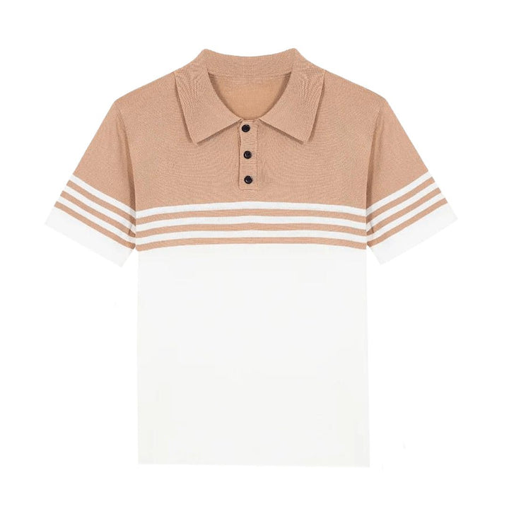 HORIZONTAL STRIPE PANEL POLO