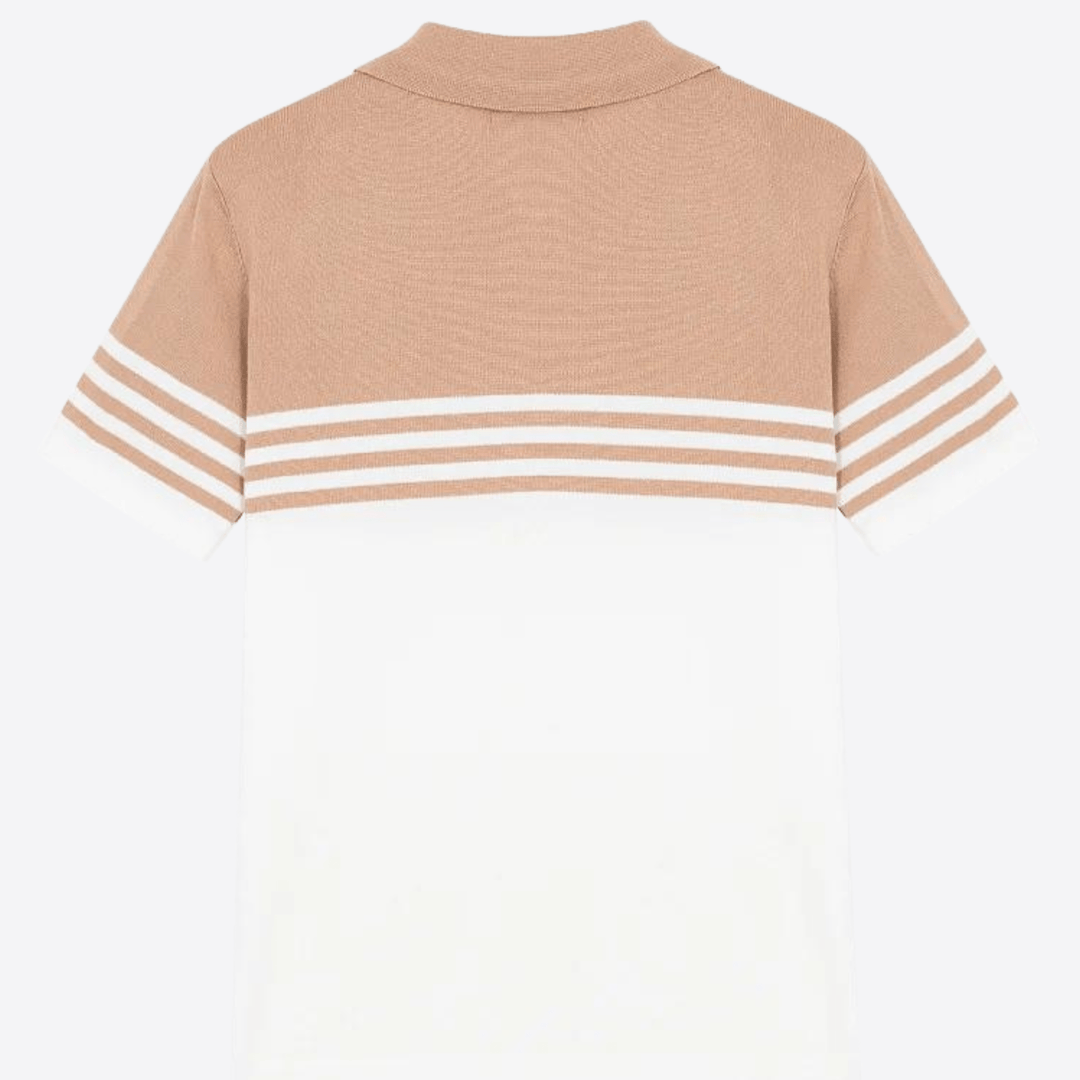 HORIZONTAL STRIPE PANEL POLO