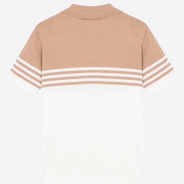 HORIZONTAL STRIPE PANEL POLO