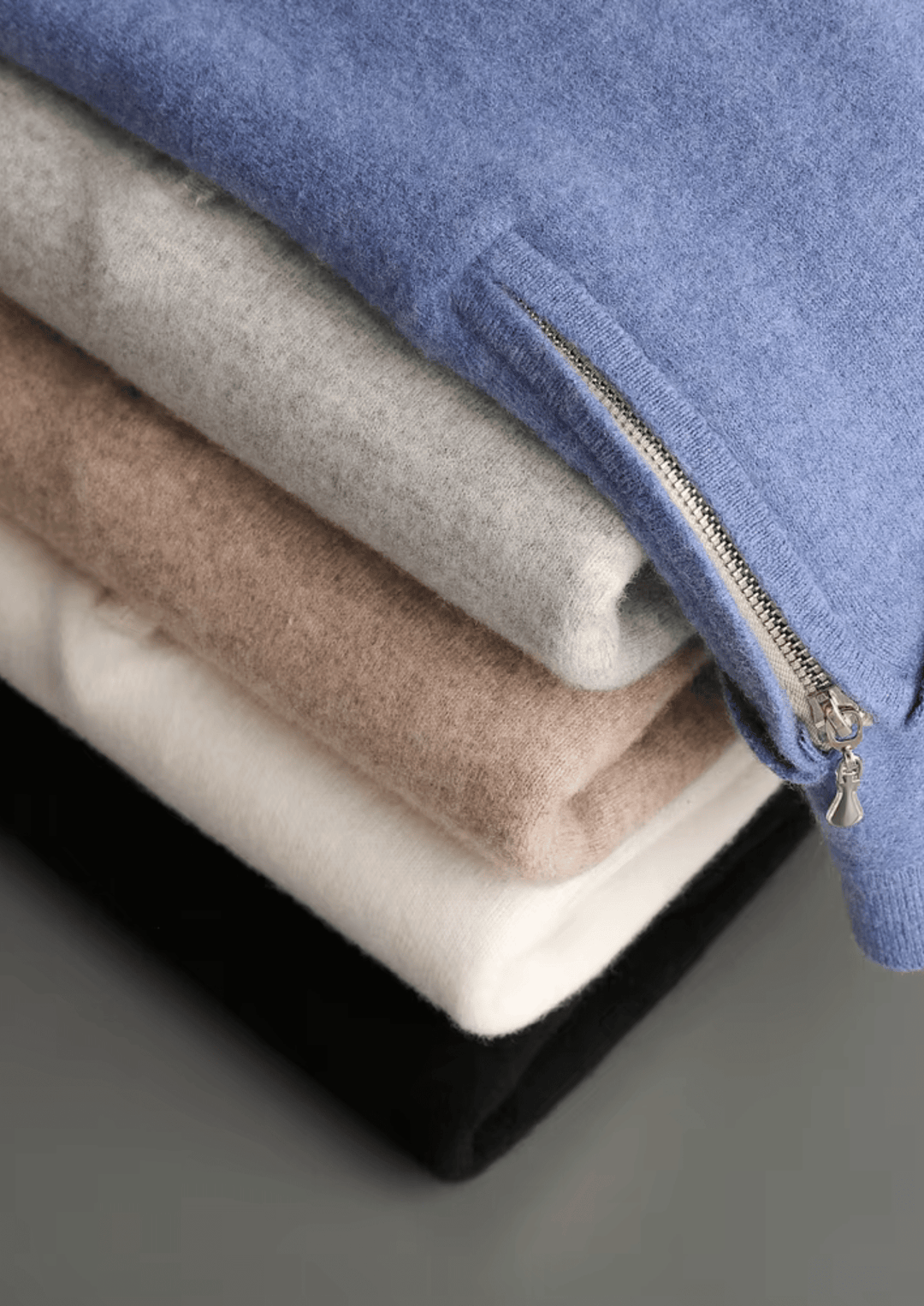 MERINO WOOL HALF-ZIP POLO SWEATER